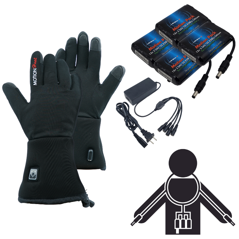 Heated Glove Liner - Complete Set - Motion Heat Canada